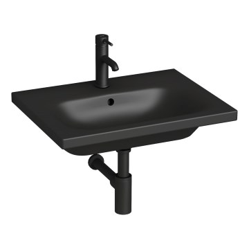 JIKA H8127137161041 - Væghængt vask MIO 60x45 cm keramik/mat sort