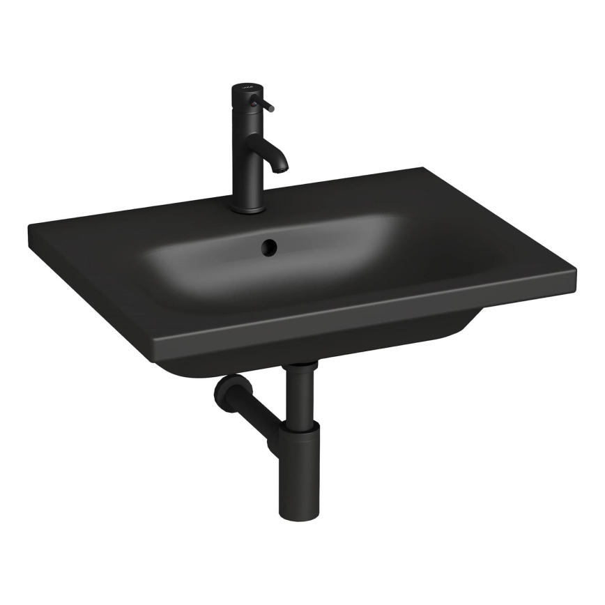 JIKA H8127137161041 - Væghængt vask MIO 60x45 cm keramik/mat sort