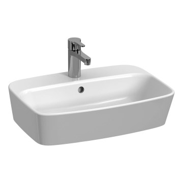JIKA H8183827571041 - Bordmonteret håndvask LYRA 55x40 cm keramik/mat hvid