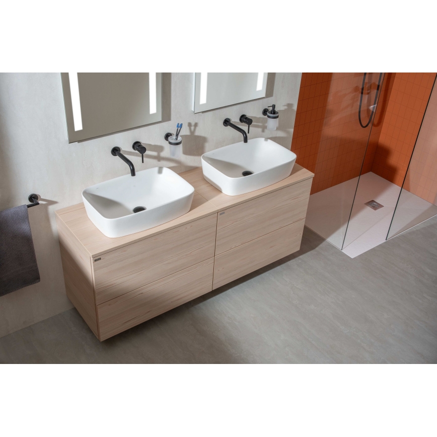 JIKA H8183827571041 - Bordmonteret håndvask LYRA 55x40 cm keramik/mat hvid