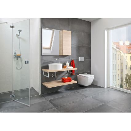 JIKA H8184200001121 - Bordmonteret håndvask CUBITO diameter 40 cm keramik/hvid