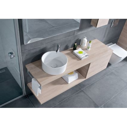 JIKA H8184200001121 - Bordmonteret håndvask CUBITO diameter 40 cm keramik/hvid