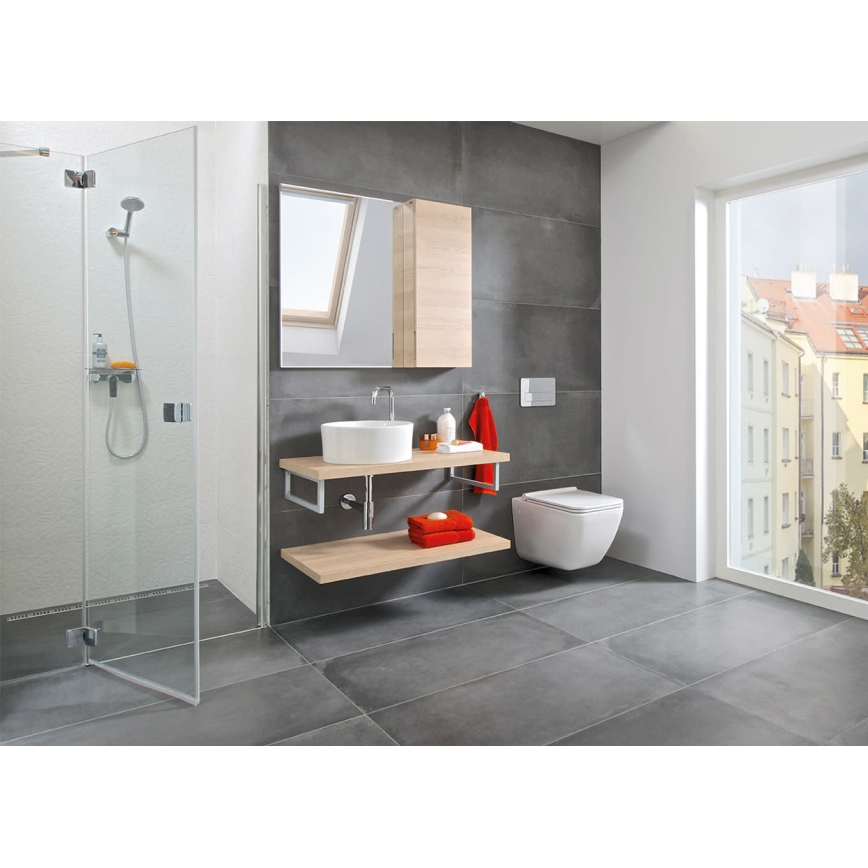 JIKA H8184200001121 - Bordmonteret håndvask CUBITO Ø 40 cm keramik/hvid