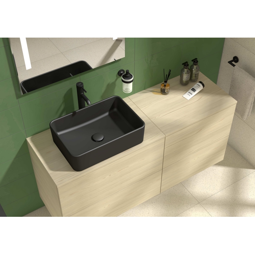 JIKA H8184237161121 - Bordmonteret håndvask CUBITO 50x35 cm keramik/mat sort