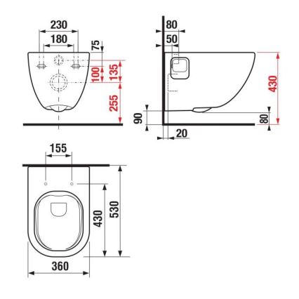 JIKA H8207160000001 - Vægmonteret toilet MIO, keramik/hvid