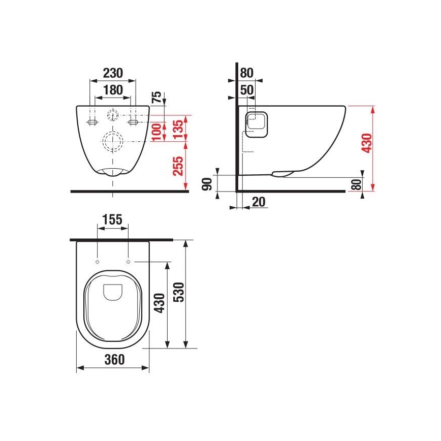 JIKA H8207160000001 - Vægmonteret toilet MIO, keramik/hvid