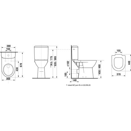 JIKA H8236160000001 - Toiletskål DEEP keramik/hvid