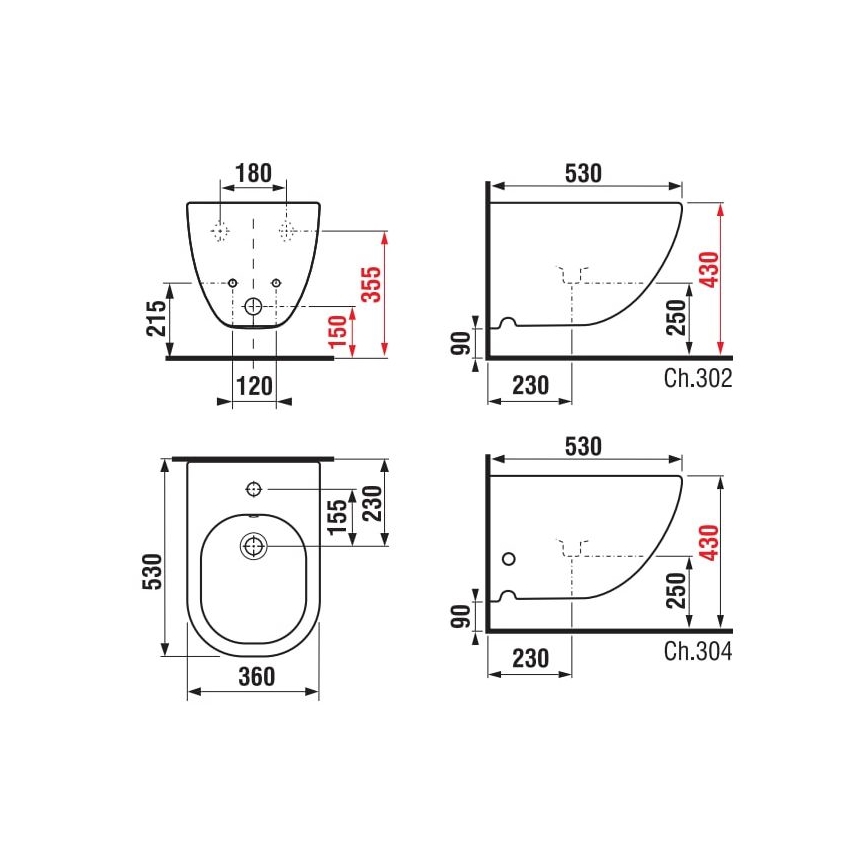 JIKA H8317120003021 - Væghængt bidet MIO keramik/hvid