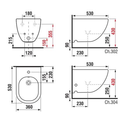 JIKA H8317120003021 - Vægmonteret bidet MIO keramik/hvid