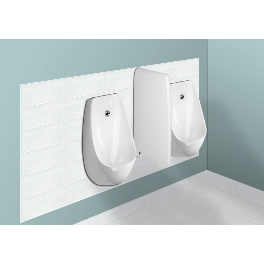 JIKA H8411010004871 - Urinal med sensor DOMINO 24V bagindløb, bagudløb keramik/hvid