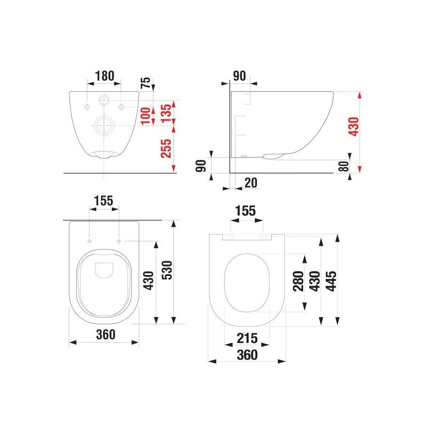 JIKA H8667140000001 - Væghængt toilet MIO, keramik/hvid + MIO SoftClose toiletsæde, duroplast/hvid