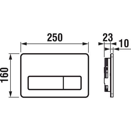 JIKA H8936620000001 - DUAL PRO dobbelt skylleknap, hvid