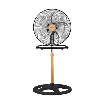 JOHNSON - Gulvventilator 3-i-1 WOOD 80W/230V 130 cm sort/beige