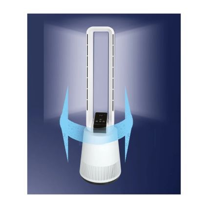 JOHNSON - Ventilator med luftrenser og HEPA-filter ARIA PURA 90W/230V hvid + fjernbetjening