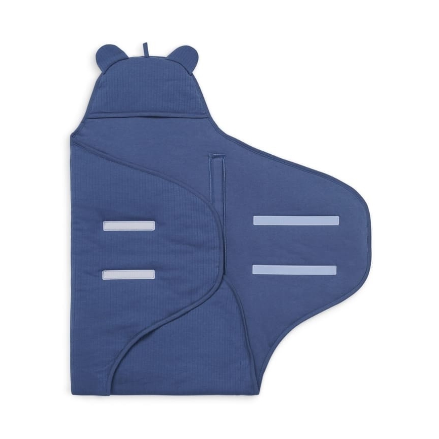 Jollein - Bomuldssvøb BASIC STRIPE 100x105 cm Jeans Blue