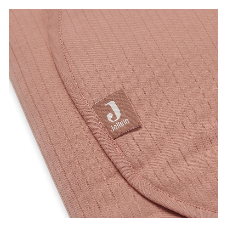 Jollein - Bomuldssvøb BASIC STRIPE 100x105 cm Rosewood