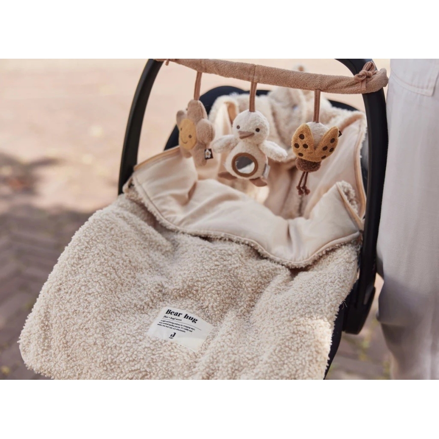 Jollein - Sovepose til bilsæde BOUCLE 42x82 cm Boucle Naturel