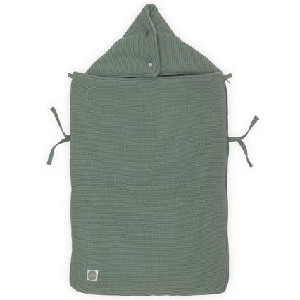 Jollein - Sovepose til bilsæde fleece BASIC KNIT 42x82 cm Ash Green