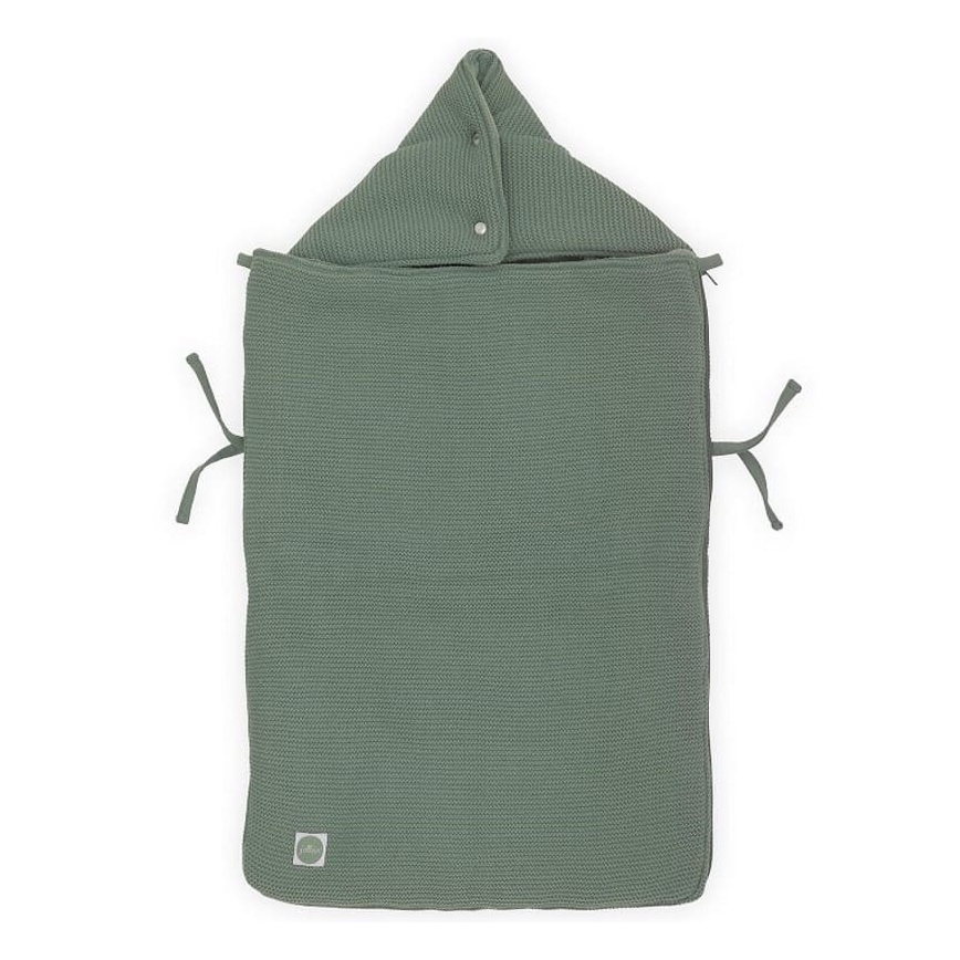 Jollein - Sovepose til bilsæde fleece BASIC KNIT 42x82 cm Ash Green
