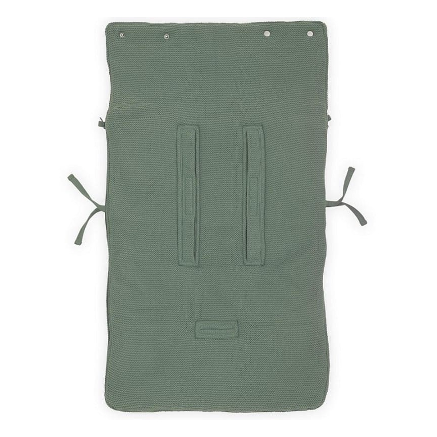 Jollein - Sovepose til bilsæde fleece BASIC KNIT 42x82 cm Ash Green