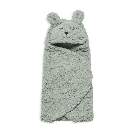 Jollein - Svøbetæppe fleece Bunny 100x105 cm Ash Green