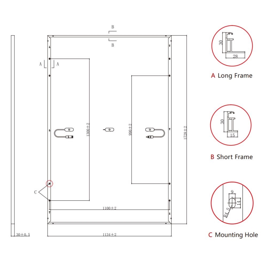Jolywood Ntype 415Wp IP68 bifacial fotovoltaisk solpanel
