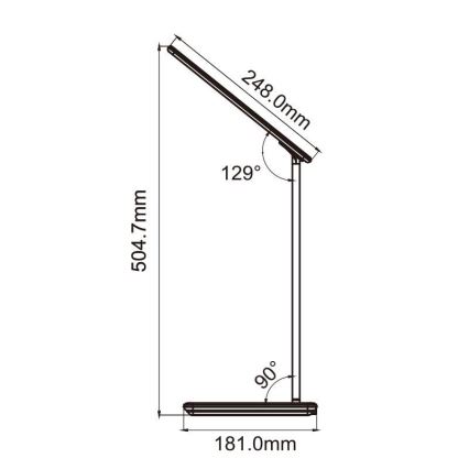 LED Dæmpbar Touch Bordlampe med Trådløs Opladning JOY LED/6W/230V + USB Hvid