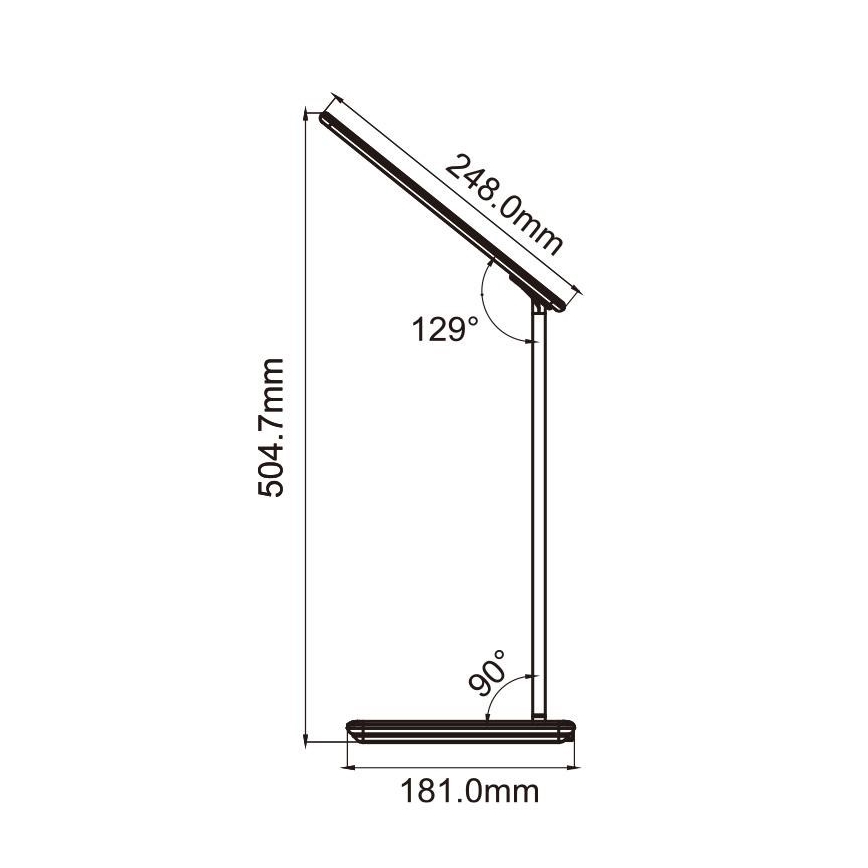 LED Dæmpbar Touch Bordlampe med Trådløs Opladning JOY LED/6W/230V + USB Hvid