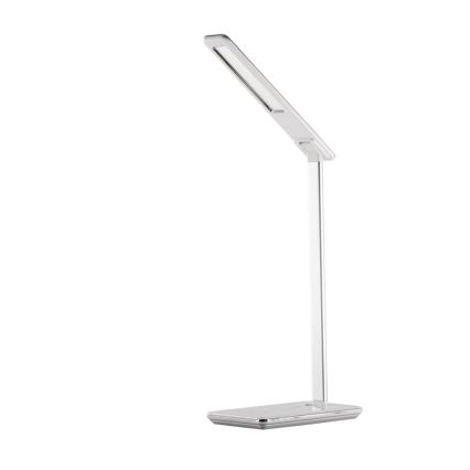LED Dæmpbar Touch Bordlampe med Trådløs Opladning JOY LED/6W/230V + USB Hvid