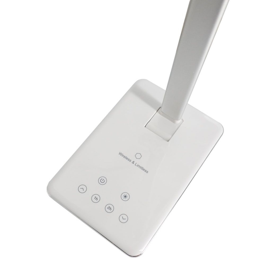 LED Dæmpbar Touch Bordlampe med Trådløs Opladning JOY LED/6W/230V + USB Hvid