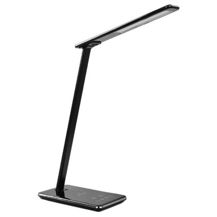 LED Dæmpbar Touch Bordlampe med Trådløs Opladning JOY LED/6W/230V + USB Sort
