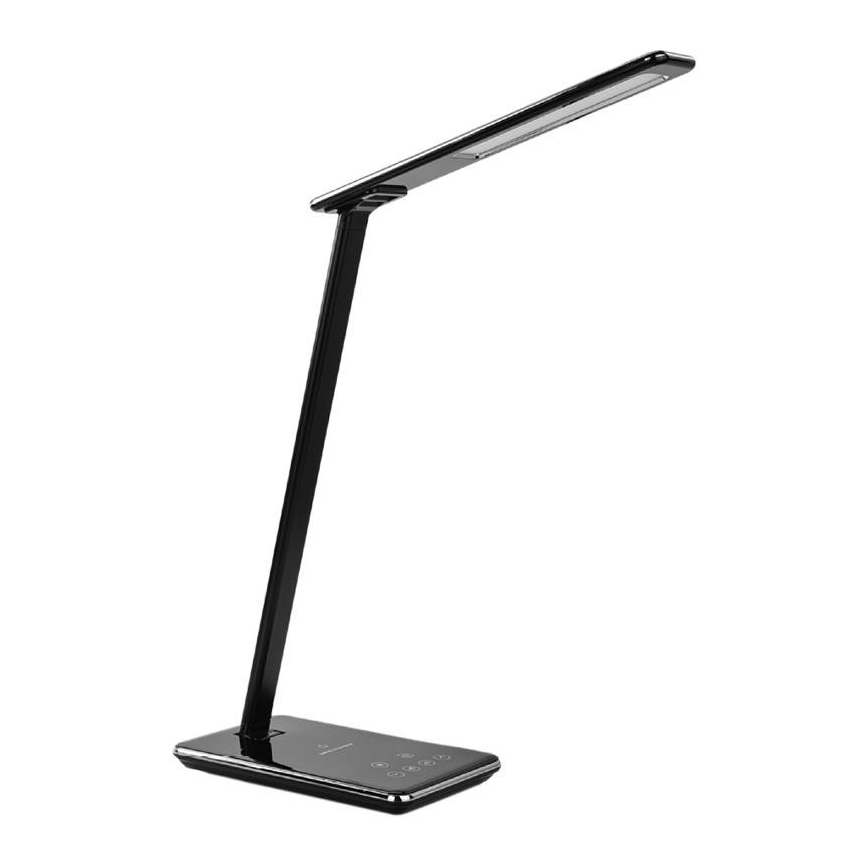 LED Dæmpbar Touch Bordlampe med Trådløs Opladning JOY LED/6W/230V + USB Sort