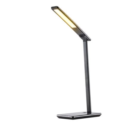 LED Dæmpbar Touch Bordlampe med Trådløs Opladning JOY LED/6W/230V + USB Sort