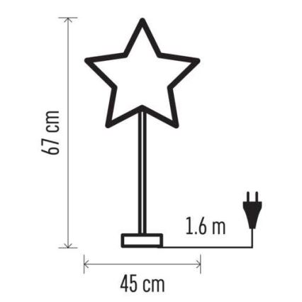 Juledekoration 1xE14/25W/230V diam. 45 cm hvid