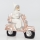 Juledekoration 33 cm Julemand med motorcykel