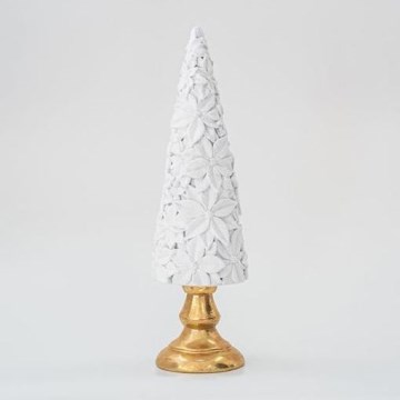 Juledekoration 40 cm træ hvid