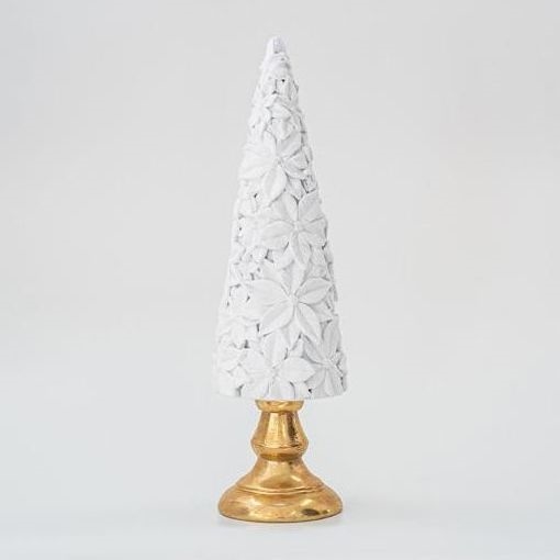 Juledekoration 40 cm træ hvid