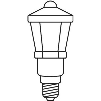 Julelyskæde LANTERN 12xE10/10,7 m varmt hvidt lys - Fremstillet i Europa