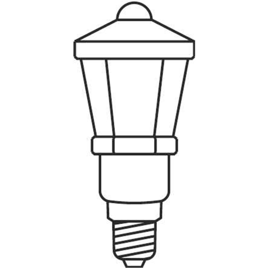 Julelyskæde LANTERN 12xE10/10,7 m varmt hvidt lys - Fremstillet i Europa