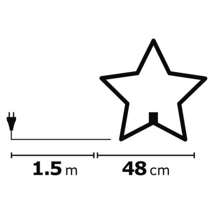 Julepynt 1xE14/230V grå