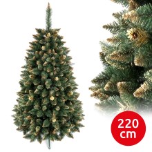 Juletræ GOLD 220 cm grantræ