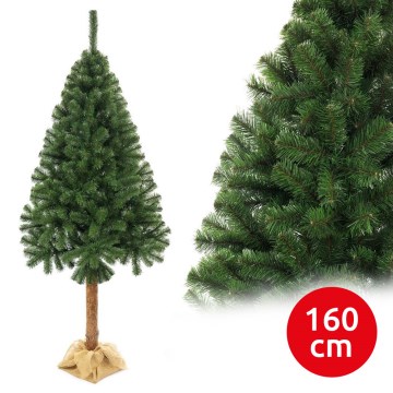 Juletræ på træstamme 160 cm gran