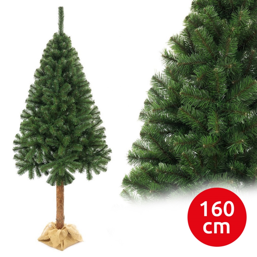 Juletræ på træstamme 160 cm gran