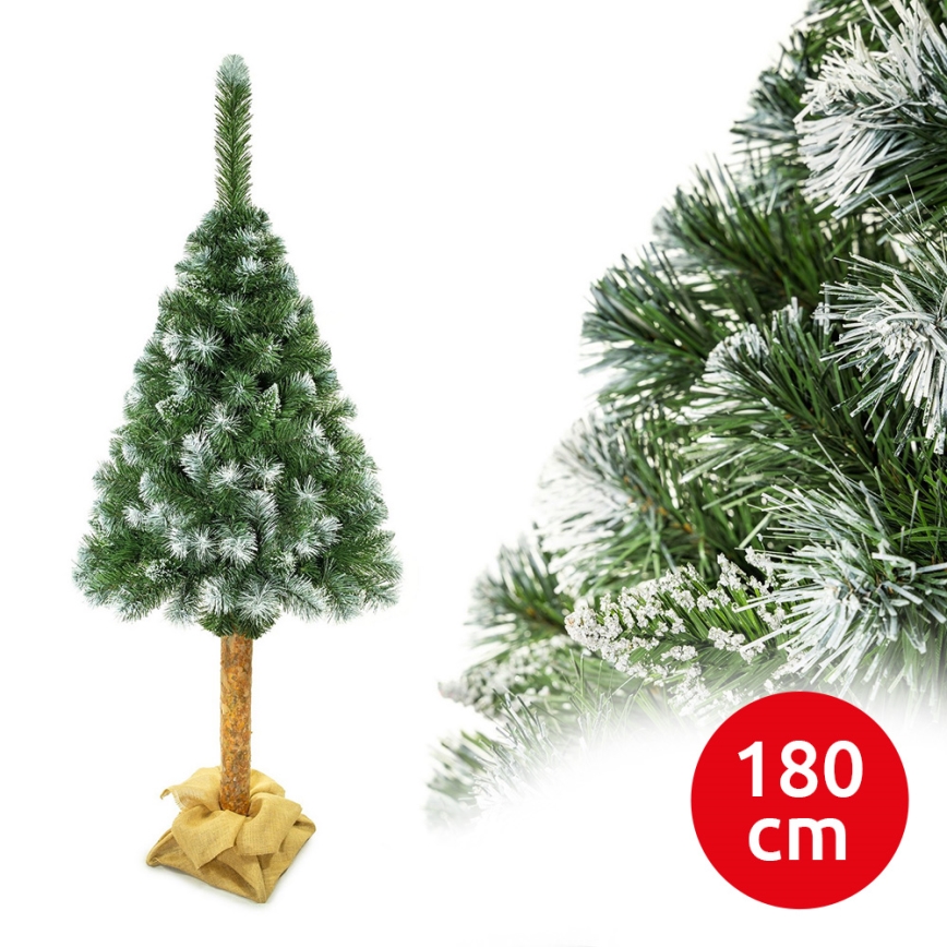 Juletræ på træstamme 180 cm fyrretræ