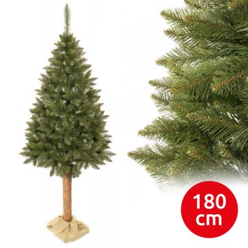 Juletræ på træstamme 180 cm gran
