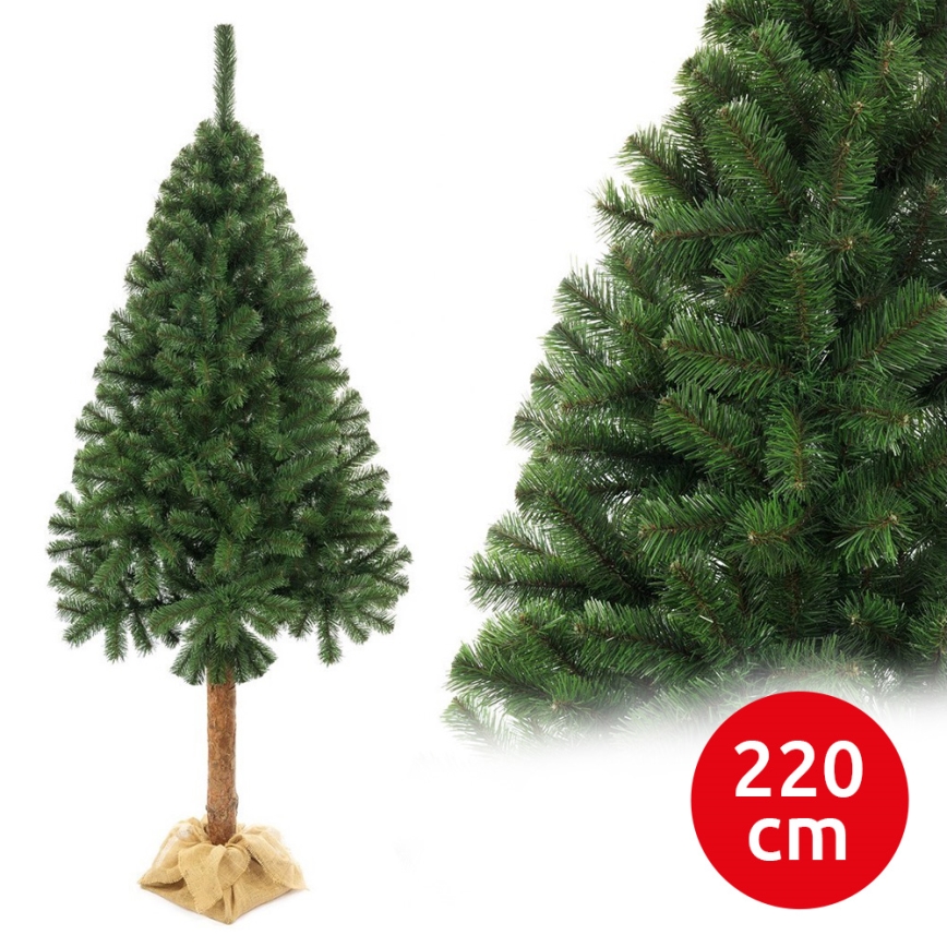 Juletræ på træstamme 220 cm gran