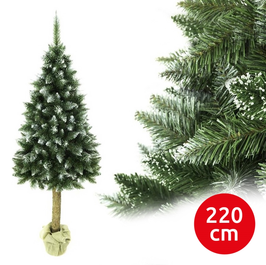 Juletræ på træstamme 220 cm gran