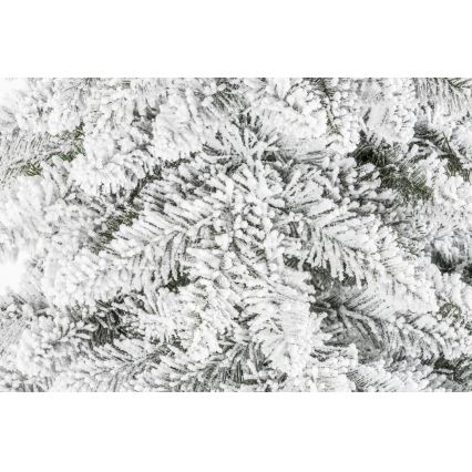 Juletræ på træstamme NATURAL WITH SNOW 120 cm gran