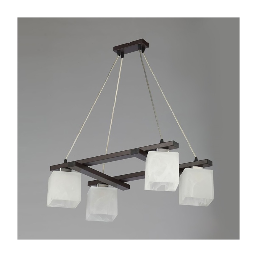 Jupiter 1098 - PO4 - Hængende lysekrone POLA 4xE27/60W/230V wenge