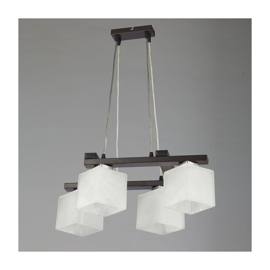 Jupiter 1099 - PO 4 p - Hængende lysekrone POLA 4xE27/60W/230V wenge